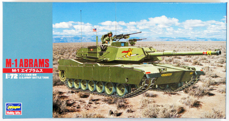 Hasegawa MT33 M-1 ABRAMS TANK 1/72 Scale Kit (4967834312333)