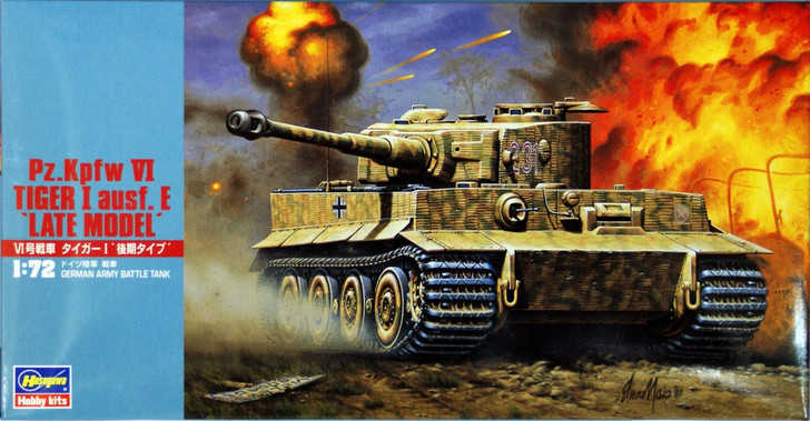 Hasegawa MT36 Pz.Kpfw VI TIGER I ausf. E LATE 1/72 Scale Kit (4967834312364)