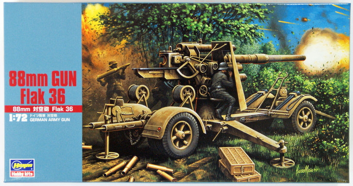 Hasegawa MT38 88mm GUN Flak 36 1/72 Scale Kit (4967834312388)