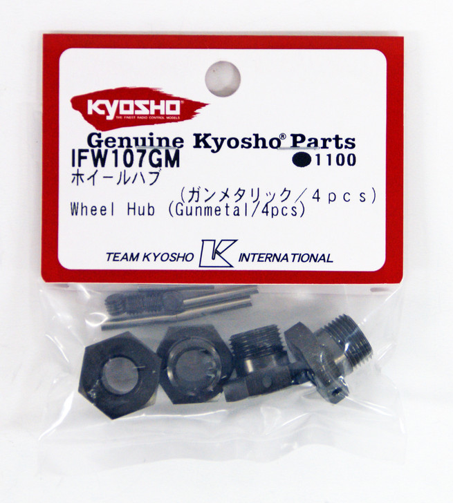 Kyosho IFW107GM Wheel Hub(Gunmetal/4pcs)