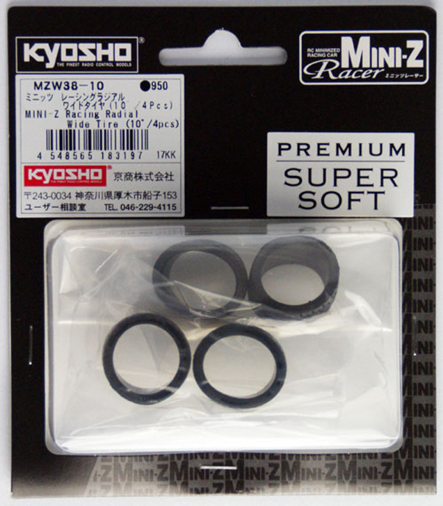 Kyosho Mini Z MZW38-10 Racing Radial Wide Tire 10°