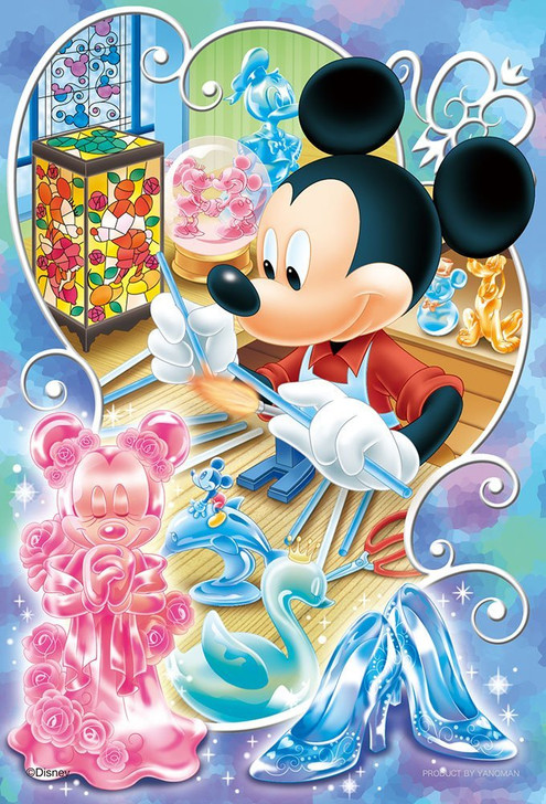 Yanoman Jigsaw Puzzle 99-449 Disney Mickey Glass Artist (99 Small Pieces)