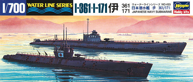 Hasegawa Waterline 433 IJN I-361-I-171 Submarine 1/700 Scale Kit (4967834494336)