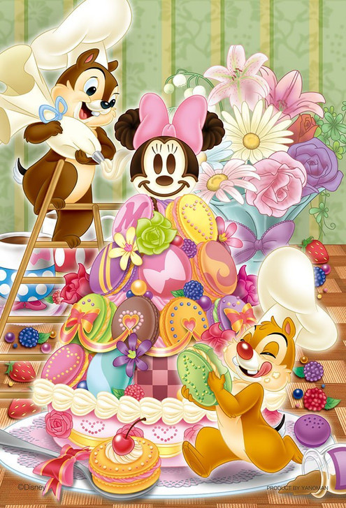 Yanoman Jigsaw Puzzle 99-444 Disney Chip 'n Dale Macaron Tree (99 Small Pieces)