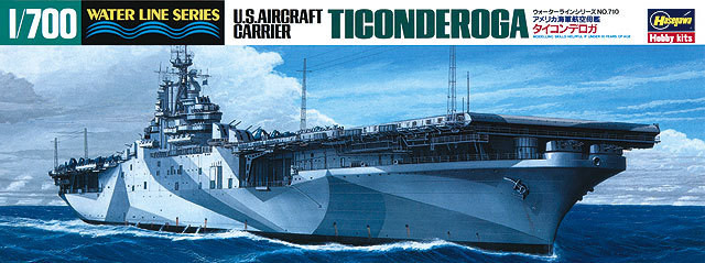 Hasegawa Waterline 710 US Navy Aircraft Carrier Ticonderoga 1/700 Scale Kit (4967834497108)