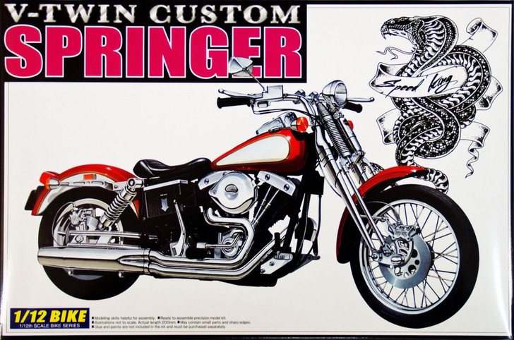Aoshima Naked Bike 85 00601 Springer (V-Twin Custom) 1/12 Scale Kit (4905083000601)
