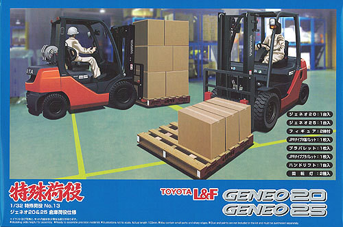 Aoshima 00892 Toyota L&F Geneo 20 & Geneo 25 Forklift 1/32 Scale Kit (4905083000892)