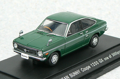 Ebbro 43176 Nissan Sunny Coupe (Green) 1/43 Scale (4526175431761)