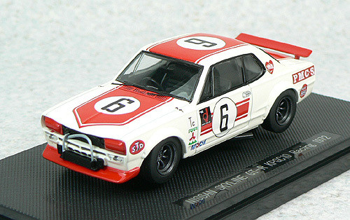 Ebbro 43241 Nissan Skyline GT-R KPGC10 Racing No.6 (White/Red) 1/43 Scale (4526175432416)