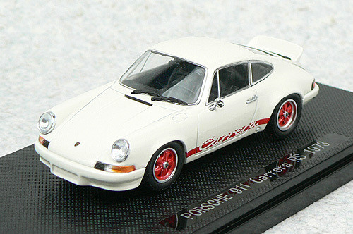 Ebbro 43262 Porsche911 Carrera RS 1973 (White/Red) 1/43 Scale (4526175432621)