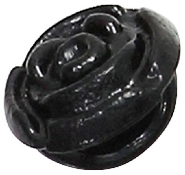 Azone AMP118-BLK Azone Original 6mm Rose Motif Button Black