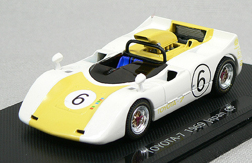 Ebbro 43666 Toyota 7 Japanese GP 1969 No.6 (White/Yellow) 1/43 Scale (4526175436667)