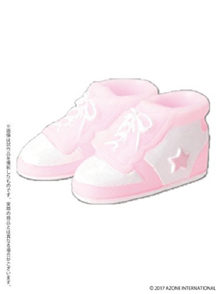 Azone PIC137-PKW 1/12 Soft Vinyl High-Cut Sneaker Pink x White