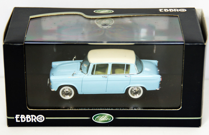 Ebbro 43678 TOYOPET CORONA PT20 1960 Light Blue 1/43 Scale (4526175436780)