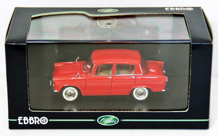 Ebbro 43679 TOYOPET CORONA PT20 1960 Red 1/43 Scale (4526175436797)