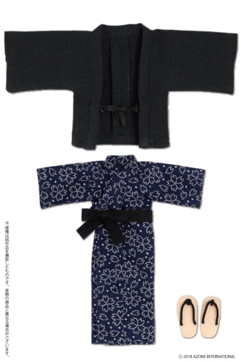 Azone PIC200-DNV 1/12 Onsen Hot Spring Yukata Set Dark Blue