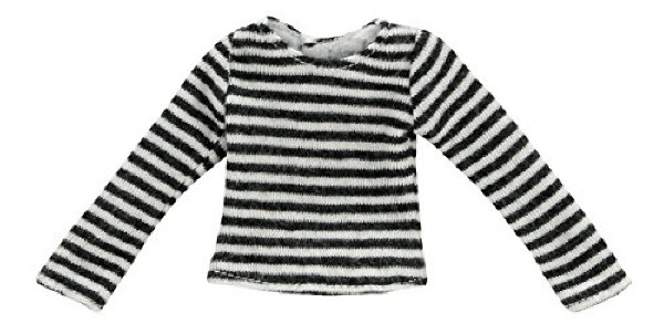 Azone POC391-BKW PNS Shimashima T-Shirt Black x White