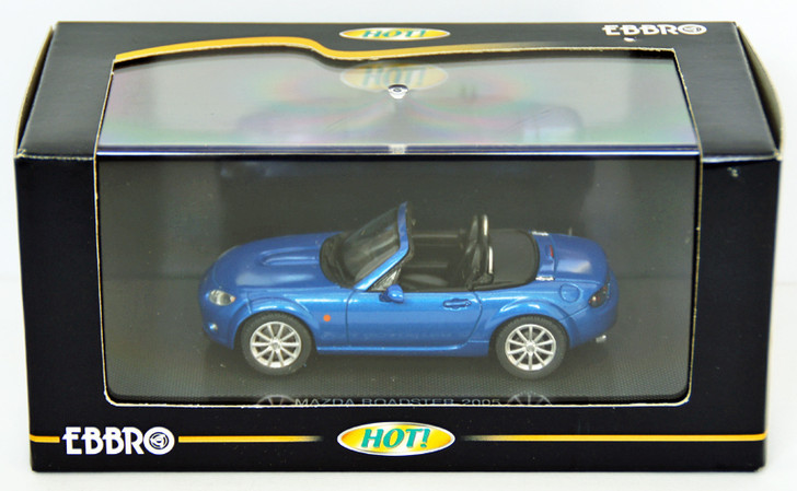 Ebbro 43721 MAZDA ROADSTER 2005 MX-5 MIATA Blue 1/43 Scale (4526175437213)