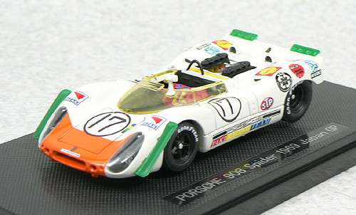 Ebbro 43728 Porsche 908 Spyder Japan GP 1969 No.17 (White/Green) 1/43 Scale (4526175437282)