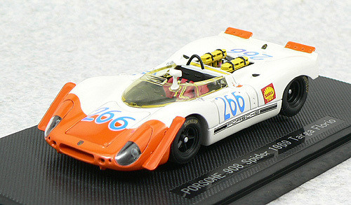 Ebbro 43729 Porsche 908 Spyder Targa Florio 1969 No.266 (White/Orange) 1/43 Scale (4526175437299)