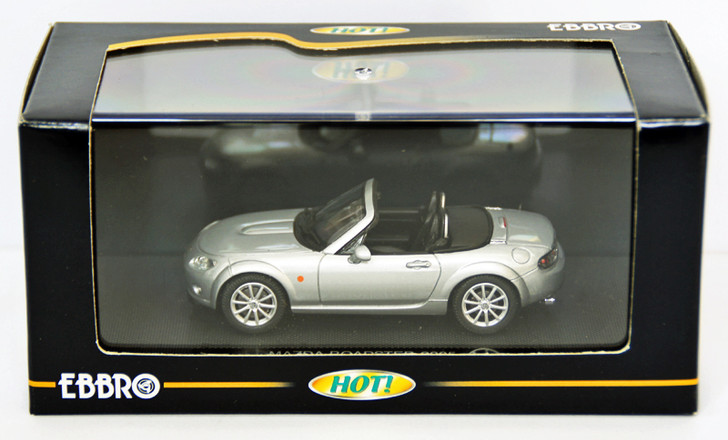 Ebbro 43732 MAZDA ROADSTER 2005 MX-5 MIATA Silver 1/43 Scale (4526175437329)