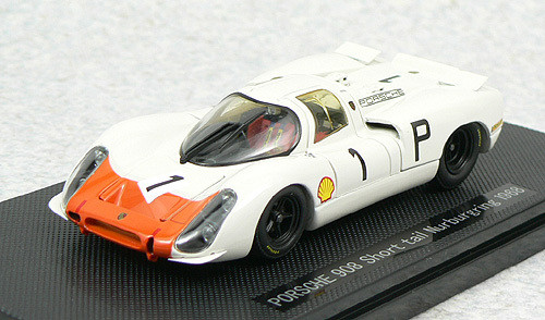 Ebbro 43739 Porsche 908 Short Tail 1968 No.1 (White/Orange) 1/43 Scale (4526175437398)
