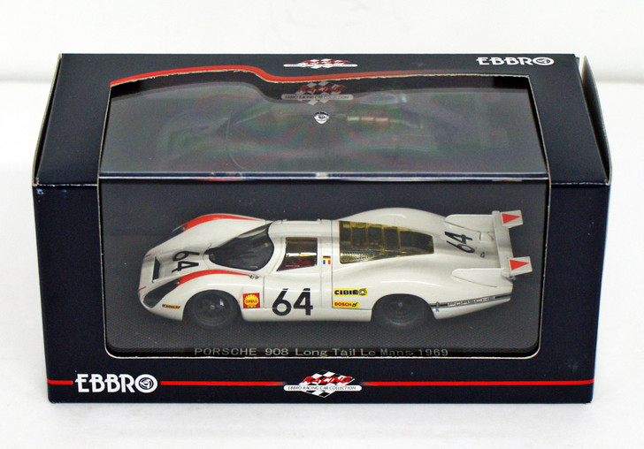 Ebbro 43740 PORSCHE 908 LONG TAIL LE MANS 1969 #64 1/43 Scale (4526175437404)