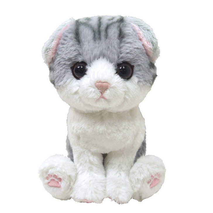 Sunlemon Plush Doll Kitten Scottish Fold Gray Size S