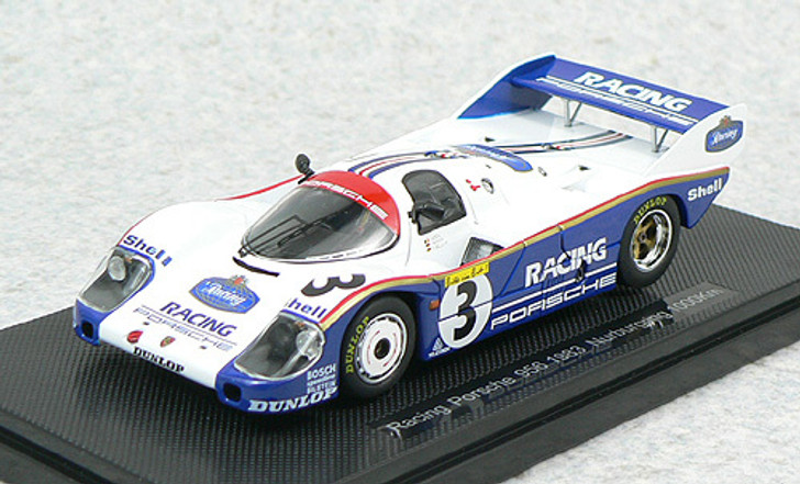 Ebbro 43889 Racing Porsche 956 1983 Nurburgring 1000km (White/Blue) 1/43 Scale