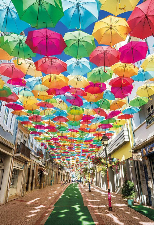 Epoch Jigsaw Puzzle 25-167 Umbrella Street Portugal (300 Pieces)