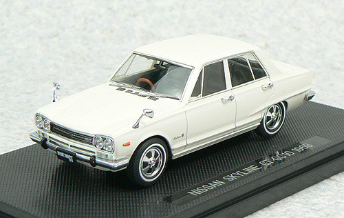 Ebbro 43936 NISSAN SKYLINE 2000GT GC10 1968 White 1/43 Scale (4526175439361)