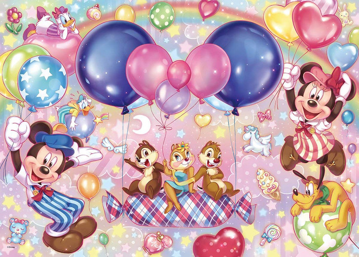 Tenyo Japan Jigsaw Puzzle D-500-490 Disney Balloon Paradise Photogenic (500 Pieces)