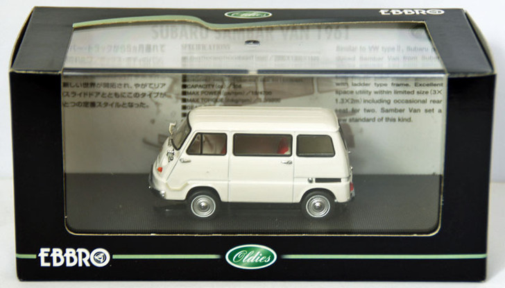 Ebbro 43992 Subaru Sambar Light Van 1961 (Ivory) 1/43 Scale (4526175439927)