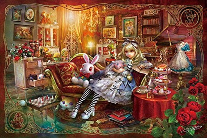 APPLEONE Jigsaw Puzzle 1000-827 SHU Alice in Wonderland Library (1000 Pieces)