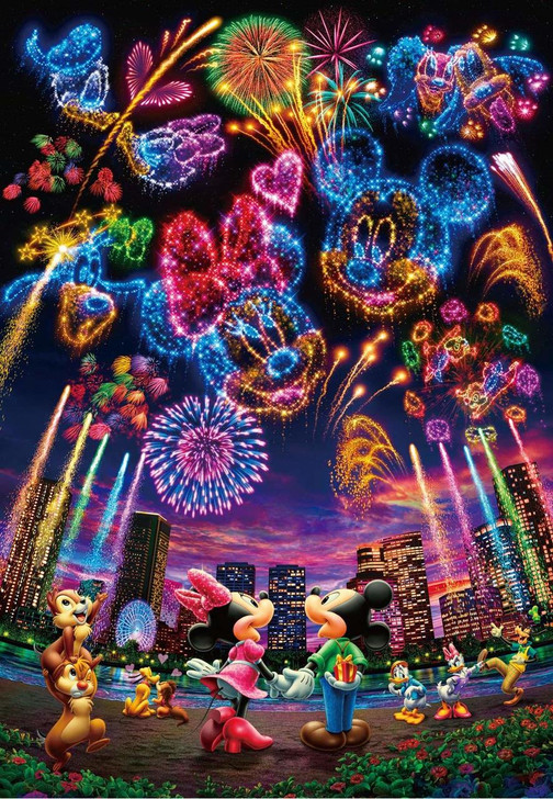 Tenyo Japan Jigsaw Puzzle D-1000-032 Disney Holography Fireworks (1000 Pieces)