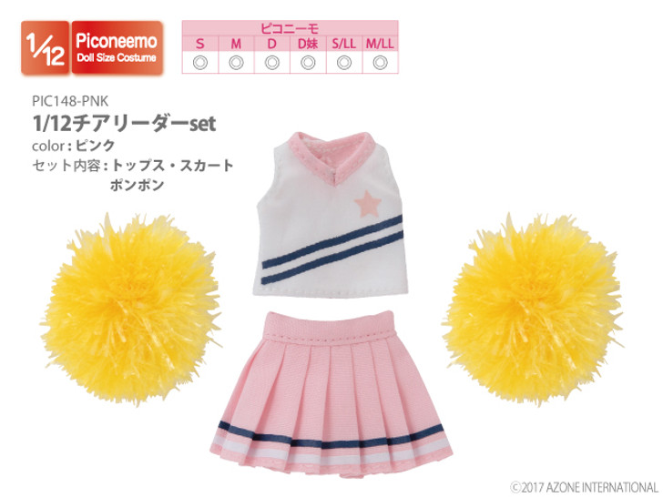 Azone PIC148-PNK 1/12 Picco Neemo Cheerleader Set Pink