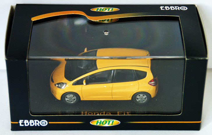 Ebbro 44104 Honda Fit (Yellow) 1/43 Scale (4526175441043)