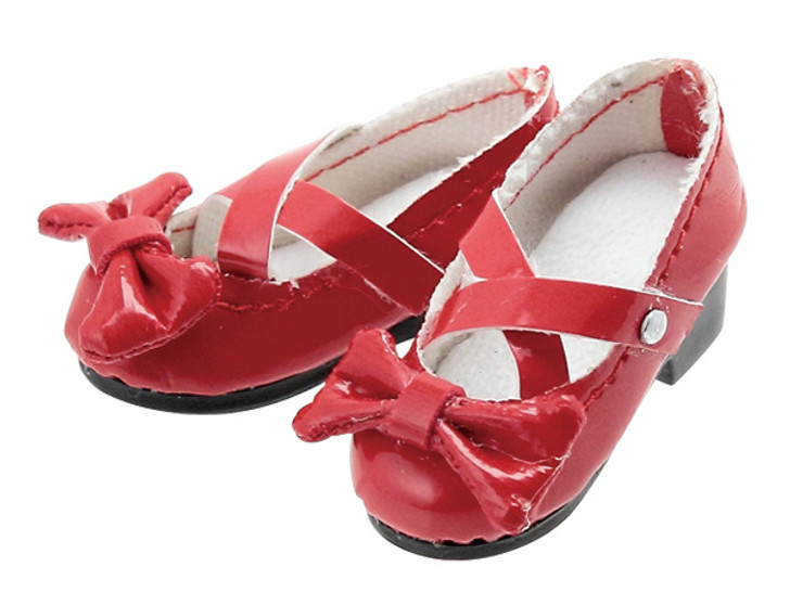 Azone AKT085-RED Ribbon Cross Strap Shoes (Red)