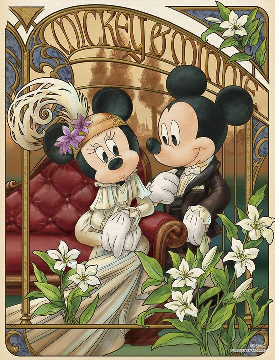 Yanoman Jigsaw Puzzle 42-59 Disney Amour Mickey Minnie (300 Small Pieces)