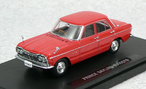 Ebbro 44237 PRINCE SKYLINE 2000GTB 1966 Red 1/43 Scale (4526175442378)