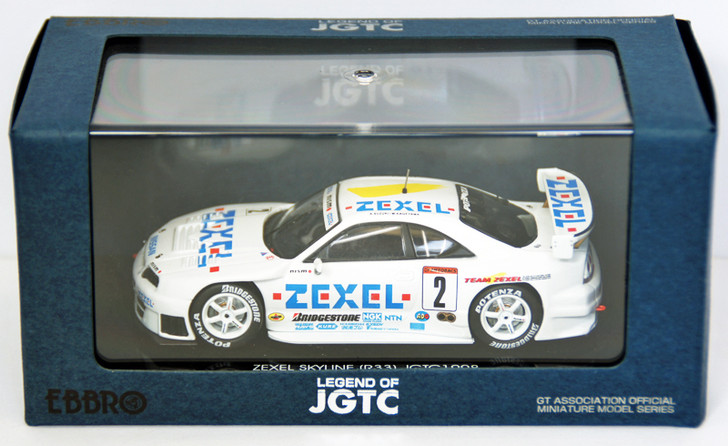 Ebbro 44253 Zexel Skyline Jgtc 1998 Ldf (White) 1/43 Scale (4526175442538)