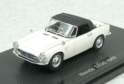 Ebbro 44267 Honda S800 1966 White 1/43 Scale (4526175442675)