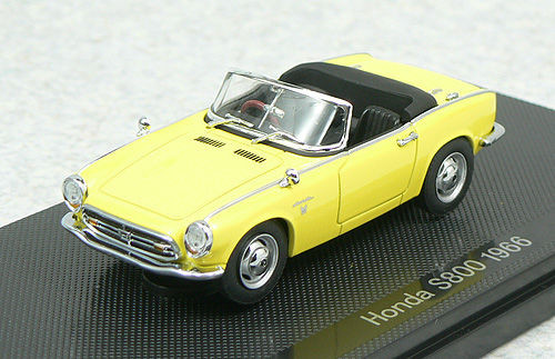 Ebbro 44268 Honda S800 1966 Yellow 1/43 Scale (4526175442682)