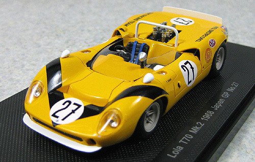 Ebbro 44274 Lola T70 Mk.2 1968 Japanese GP No.27 (Yellow/Black) 1/43 Scale (4526175442743)