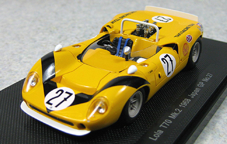 Ebbro 44274 Lola T70 Mk.2 1968 Japanese GP No.27 (Yellow/Black) 1/43 Scale