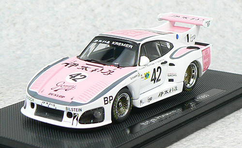 Ebbro 44302 Italya Porsche 935 K3 Le Mans 1980 (White/Pink) 1/43 Scale (4526175443023)