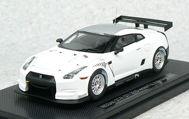 Ebbro 44318 Nissan GT-R GT1 2010Version Fuji Shakedown No.2 (White) 1/43 Scale