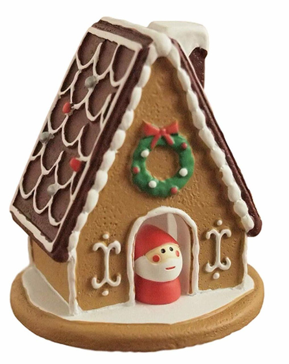 DECOLE concombre Christmas Candy House with Mini Santa Claus Mini Figure