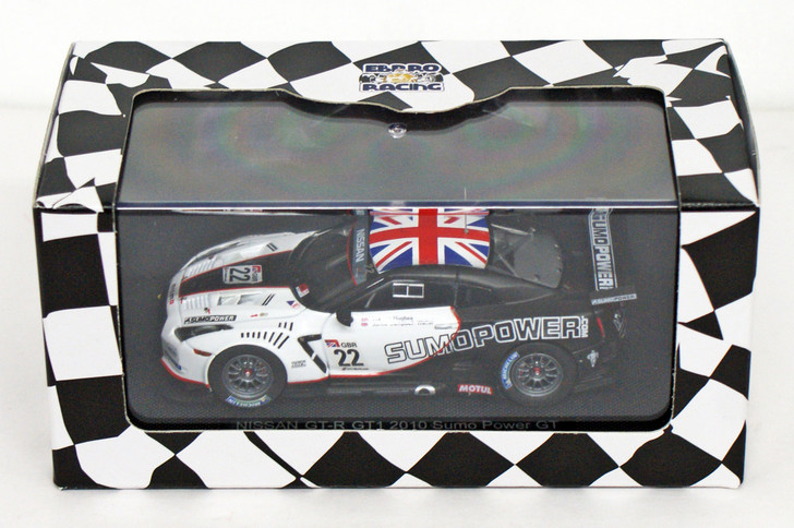 Ebbro 44382 Nissan GT-R GT1 2010 Sumo Power GT No.22(White/Black) 1/43 Scale (4526175443825)