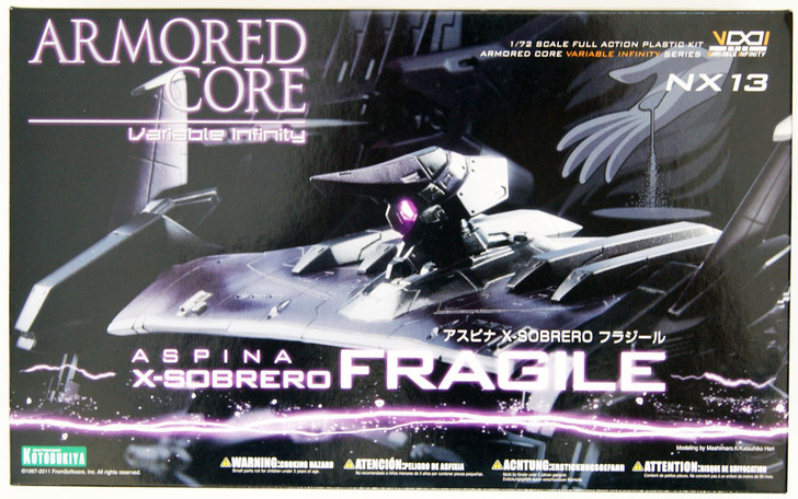 Kotobukiya VI067 Armored Core Aspina X-SOBRERO Fragile 1/72 Scale Kit